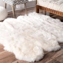 NuLOOM Contemporary Hand Made Octo Sheepskin Area Rug