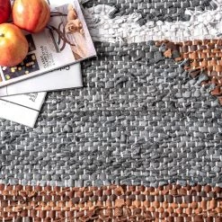 NuLOOM New Arrivals Esperanza Leather Modern Abstract