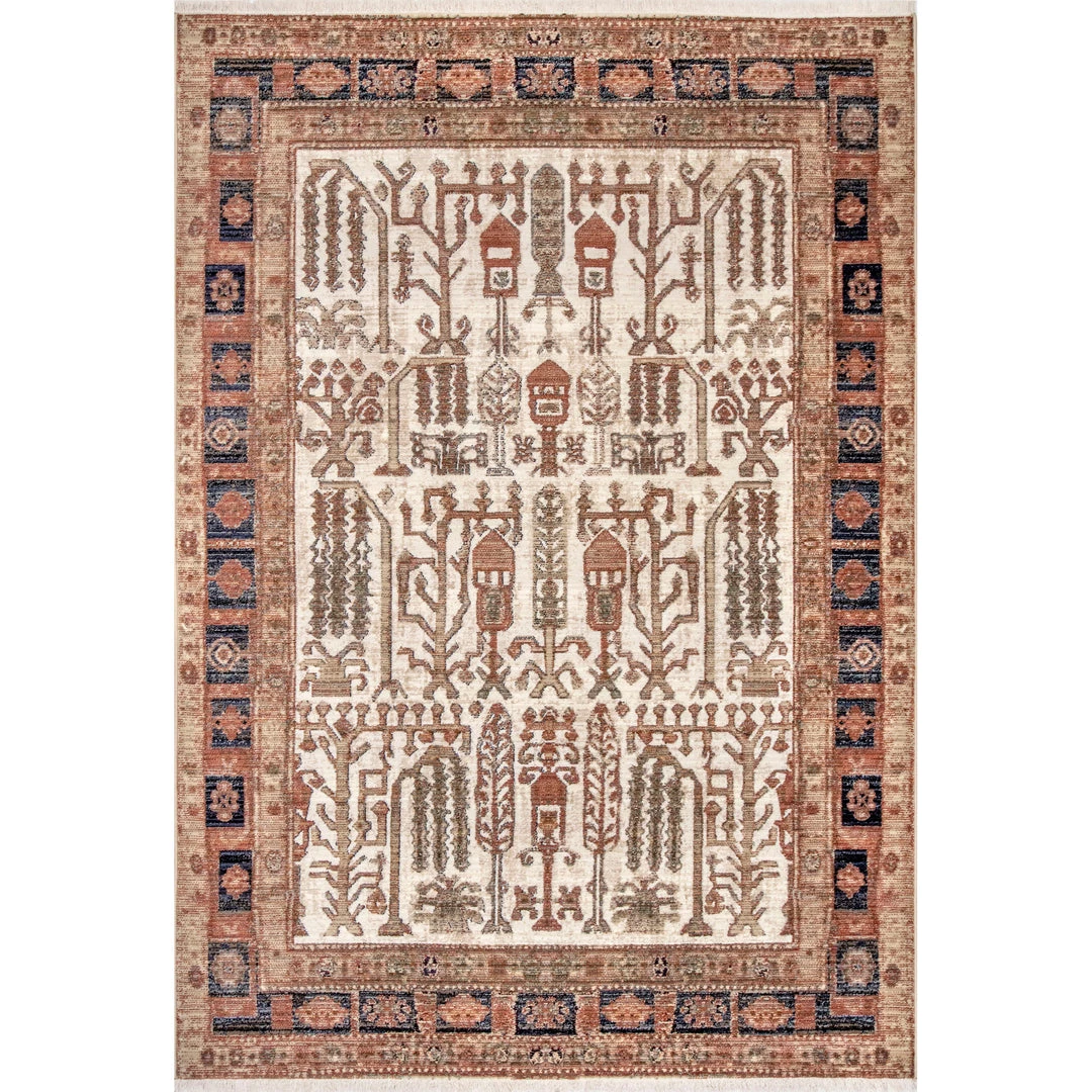 NuLOOM New Arrivals Belen Arboreal Landscape Fringe Area Rug 2 NuLOOM New Arrivals Belen Arboreal Landscape Fringe Area Rug