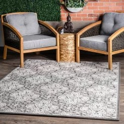 NuLOOM New Arrivals Macie Textured Snowflake Indoor/Outdoor Area Rug