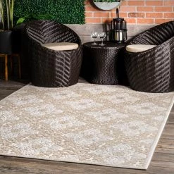 NuLOOM New Arrivals Macie Textured Snowflake Indoor/Outdoor Area Rug