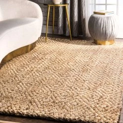 NuLOOM Alanna Diamond Jute Bedroom