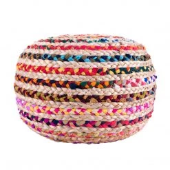 NuLOOM Ling Round Knit Filled Ottoman Pouf New Arrivals