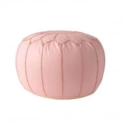 NuLOOM Classic Moroccan Faux Leather Filled Ottoman Pouf