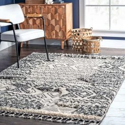 NuLOOM Saylor Carved Shaggy Tribal