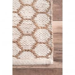 NuLOOM Hand Woven Reversible Honeycomb Alisha Jute