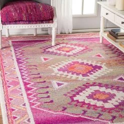 NuLOOM Hand Tufted Tribal Diamond Elza Bohemian