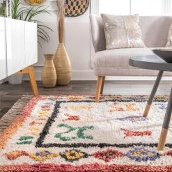 NuLOOM Tribal Diamond Gabbeh Tassel Area Rug