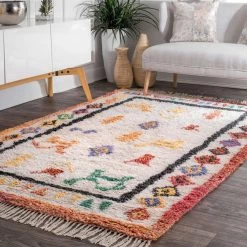 NuLOOM Tribal Diamond Gabbeh Tassel Area Rug