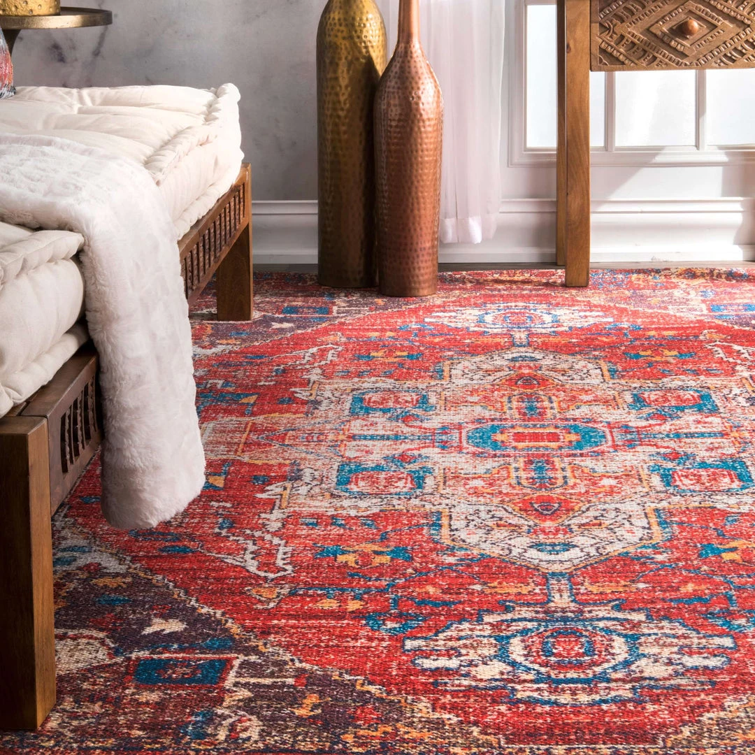 NuLOOM Vintage Siler Medallion Printed Area Rug 6 NuLOOM Vintage Siler Medallion Printed Area Rug
