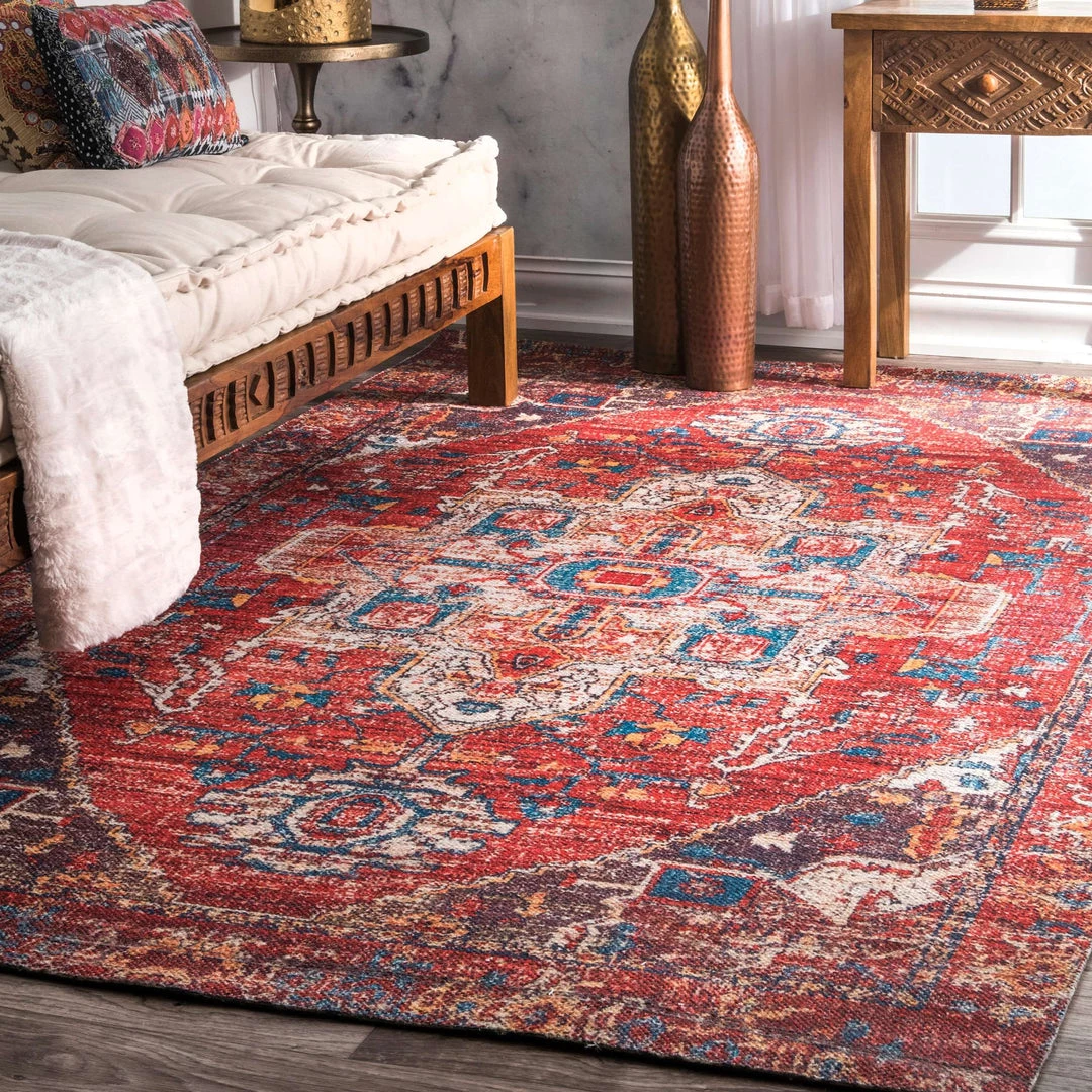 NuLOOM Vintage Siler Medallion Printed Area Rug 2 NuLOOM Vintage Siler Medallion Printed Area Rug