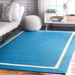 NuLOOM Indoor/Outdoor Braided Gwenyth Solid Border Area Rug New Arrivals