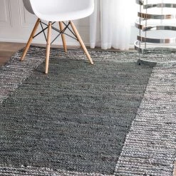 NuLOOM Runners Handwoven Solid Striped Border Neta