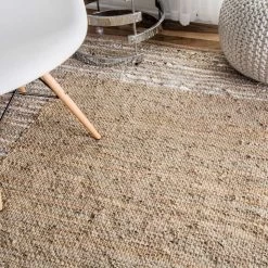 NuLOOM Runners Handwoven Solid Striped Border Neta 13 NuLOOM Runners Handwoven Solid Striped Border Neta