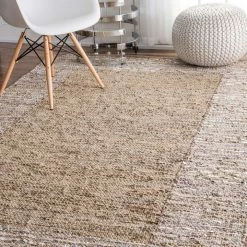 NuLOOM Runners Handwoven Solid Striped Border Neta 12 NuLOOM Runners Handwoven Solid Striped Border Neta