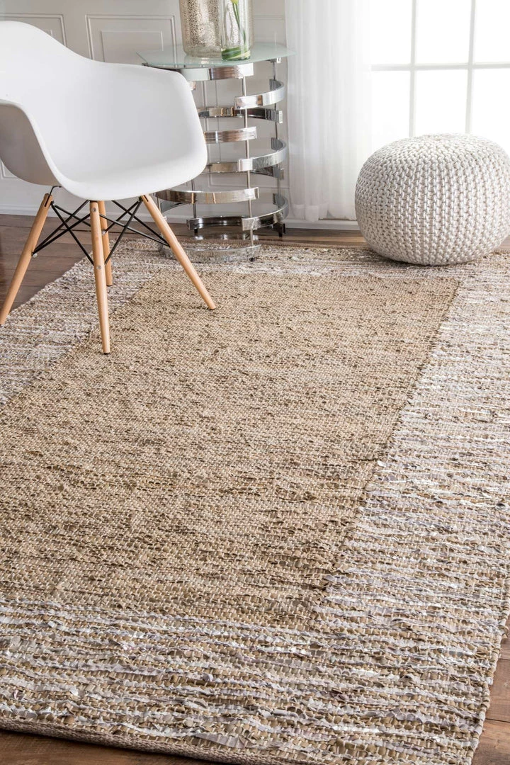 NuLOOM Runners Handwoven Solid Striped Border Neta 5 NuLOOM Runners Handwoven Solid Striped Border Neta