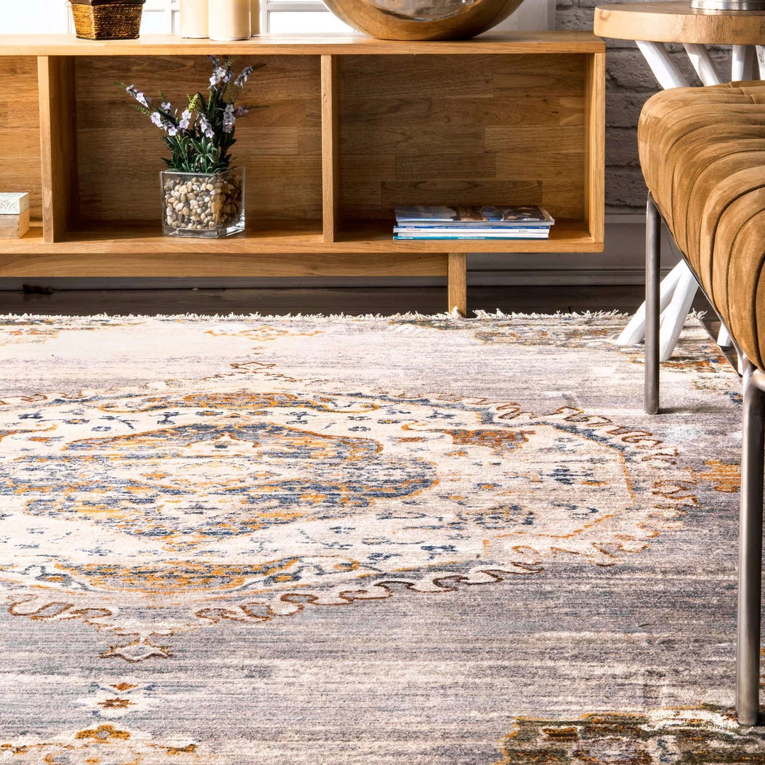 NuLOOM Shaunda Medallion Fringe 5 NuLOOM Shaunda Medallion Fringe