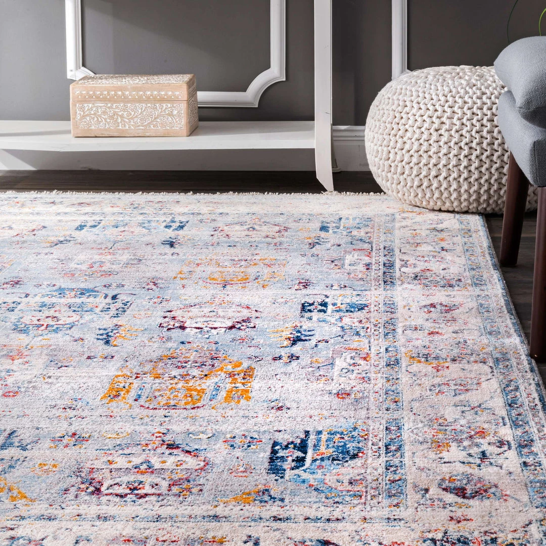 NuLOOM Janel Floral Fringe 5 NuLOOM Janel Floral Fringe