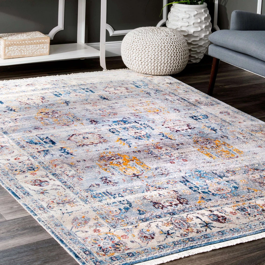 NuLOOM Janel Floral Fringe 2 NuLOOM Janel Floral Fringe