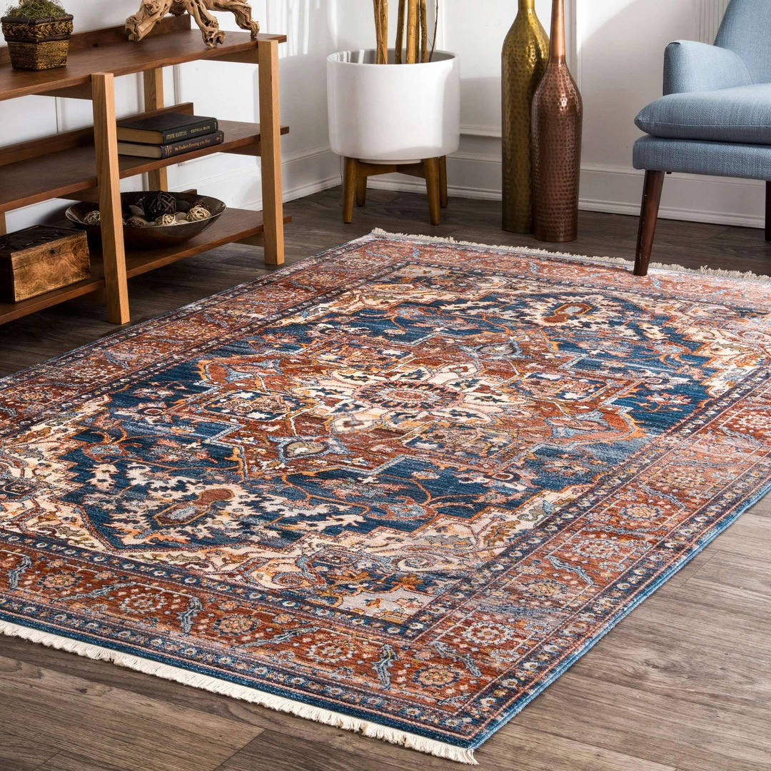 NuLOOM Vintage Floral Jullian Fringe Area Rug 2 NuLOOM Vintage Floral Jullian Fringe Area Rug