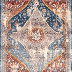 NuLOOM New Arrivals Vintage Heidi Floral Fringe Area Rug