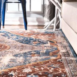 NuLOOM New Arrivals Vintage Heidi Floral Fringe Area Rug