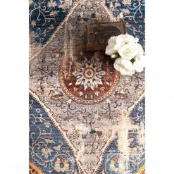 NuLOOM New Arrivals Vintage Heidi Floral Fringe Area Rug