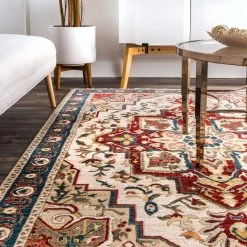 NuLOOM New Arrivals Vintage Lakendra Medallion Fringe Rug Area Rug