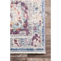 NuLOOM New Arrivals Vintage Glynn Medallion Fringe Area Rug