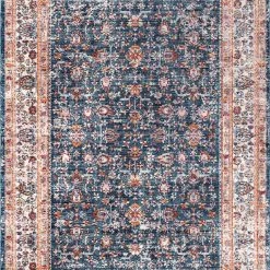 NuLOOM New Arrivals Vintage Eboni Floral Fringe Area Rug