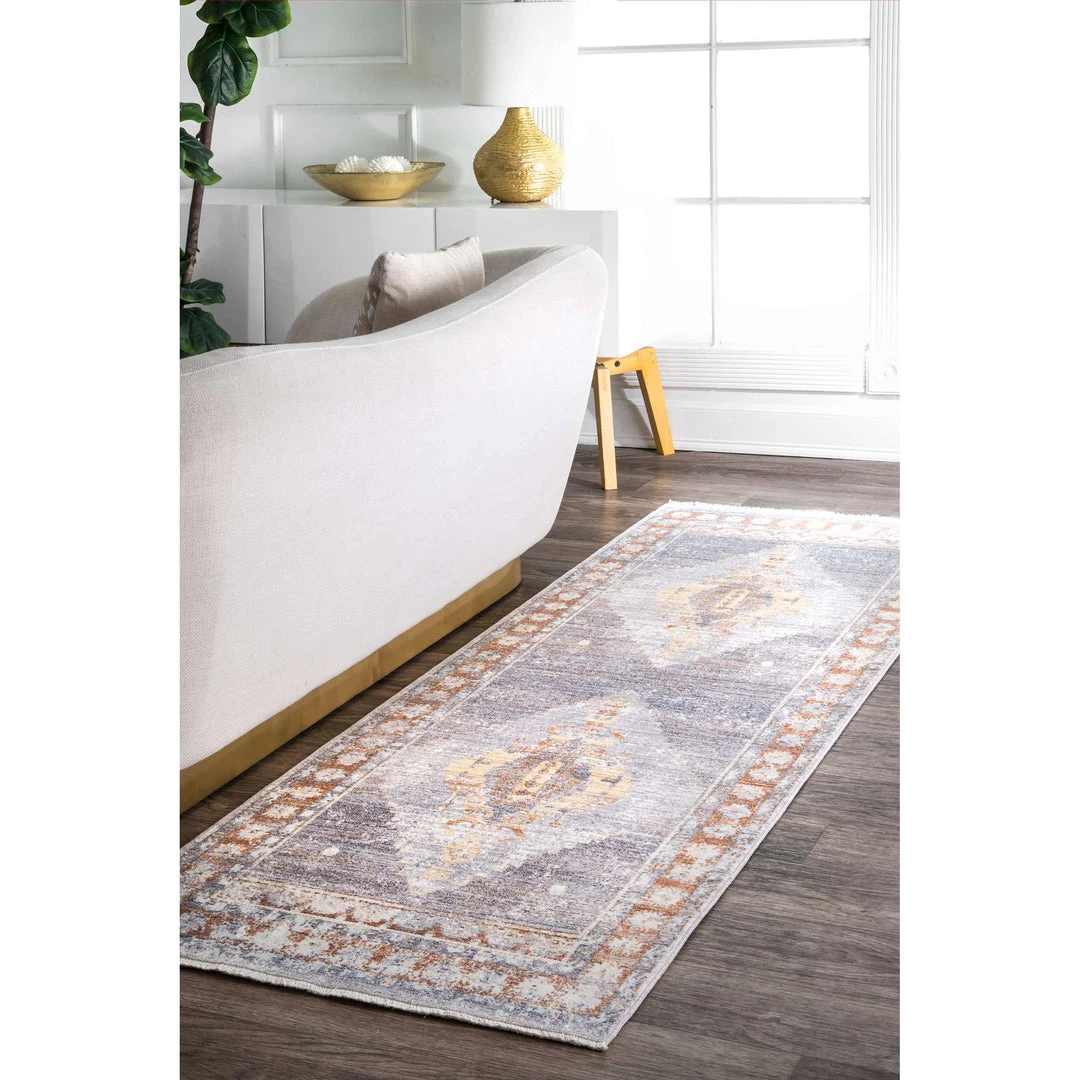NuLOOM Vintage Karlie Medallion Fringe Area Rug 4 NuLOOM Vintage Karlie Medallion Fringe Area Rug