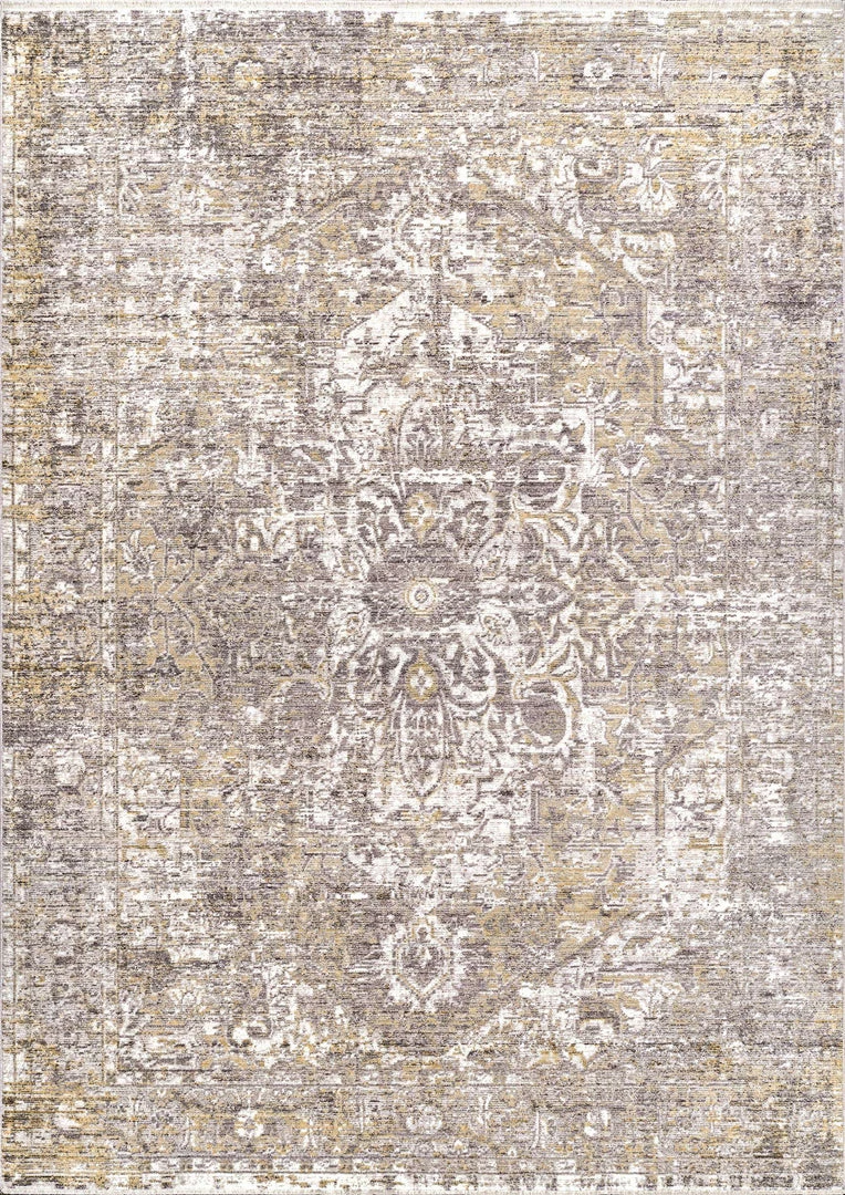 NuLOOM Vintage Brandy Medallion Fringe Area Rug 1 NuLOOM Vintage Brandy Medallion Fringe Area Rug