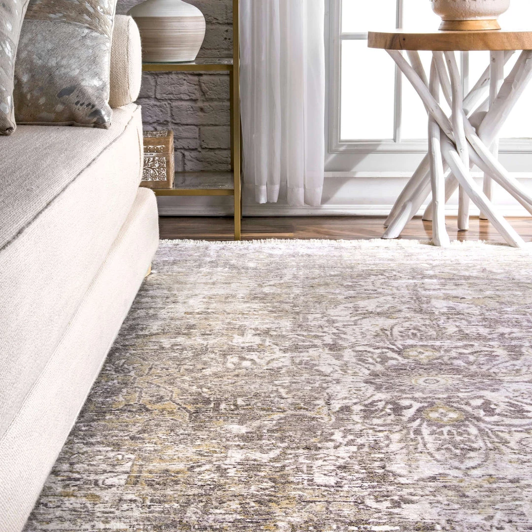 NuLOOM Vintage Brandy Medallion Fringe Area Rug 5 NuLOOM Vintage Brandy Medallion Fringe Area Rug