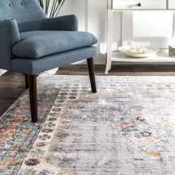 NuLOOM New Arrivals Vintage Sharron Medallion Fringe Area Rug