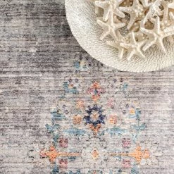 NuLOOM New Arrivals Vintage Sharron Medallion Fringe Area Rug