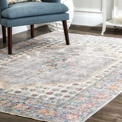 NuLOOM New Arrivals Vintage Sharron Medallion Fringe Area Rug
