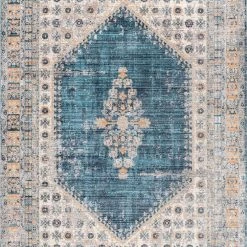 NuLOOM New Arrivals Vintage Sharron Medallion Fringe Area Rug