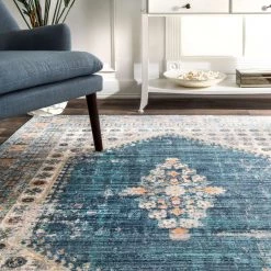 NuLOOM New Arrivals Vintage Sharron Medallion Fringe Area Rug