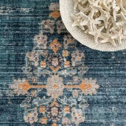 NuLOOM New Arrivals Vintage Sharron Medallion Fringe Area Rug