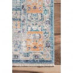 NuLOOM New Arrivals Vintage Sharron Medallion Fringe Area Rug