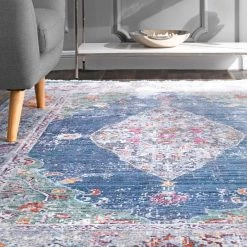 NuLOOM Vintage Danielle Medallion Fringe Area Rug