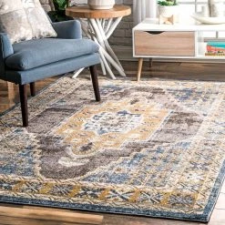 NuLOOM New Arrivals Transitional Stacey Medallion Area Rug