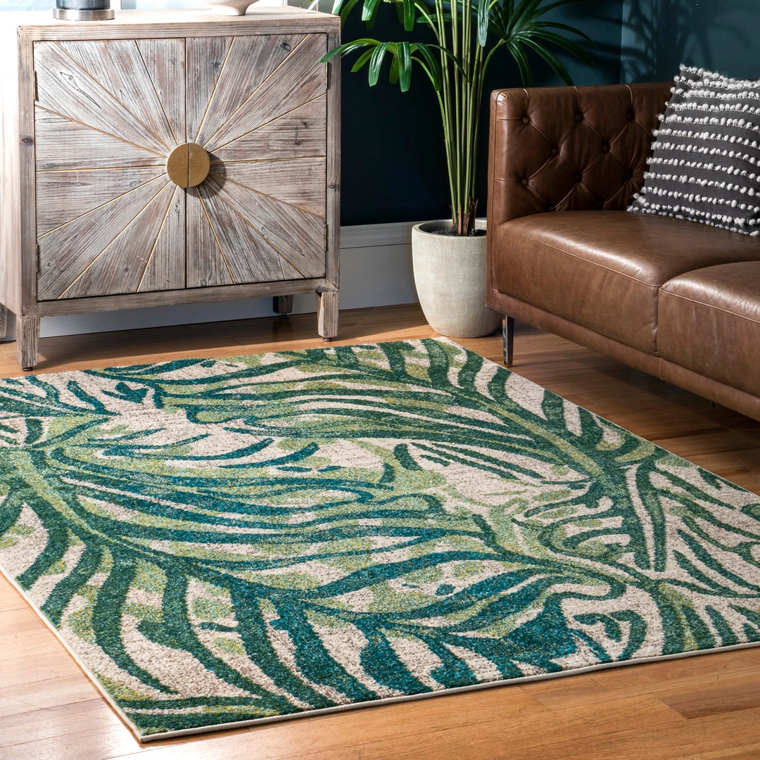 NuLOOM New Arrivals Cali Abstract Leaves Area Rug 2 NuLOOM New Arrivals Cali Abstract Leaves Area Rug