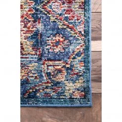 NuLOOM Runners Vintage Floral Tiles Busby Area Rug