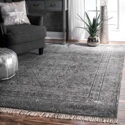 NuLOOM New Arrivals Handmade Nidia Fleur-De-Lis Tassel Rug