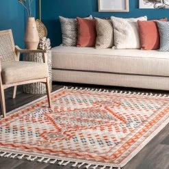 NuLOOM Savanna Tribal Speckle Tassel Area Rug