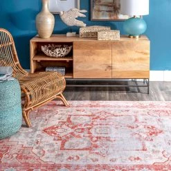 NuLOOM Margaret Printed Regal Medallion Flatweave Medium