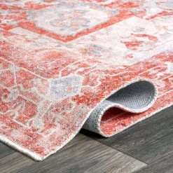 NuLOOM Margaret Printed Regal Medallion Flatweave Medium