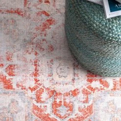 NuLOOM Margaret Printed Regal Medallion Flatweave Medium