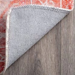 NuLOOM Margaret Printed Regal Medallion Flatweave Medium